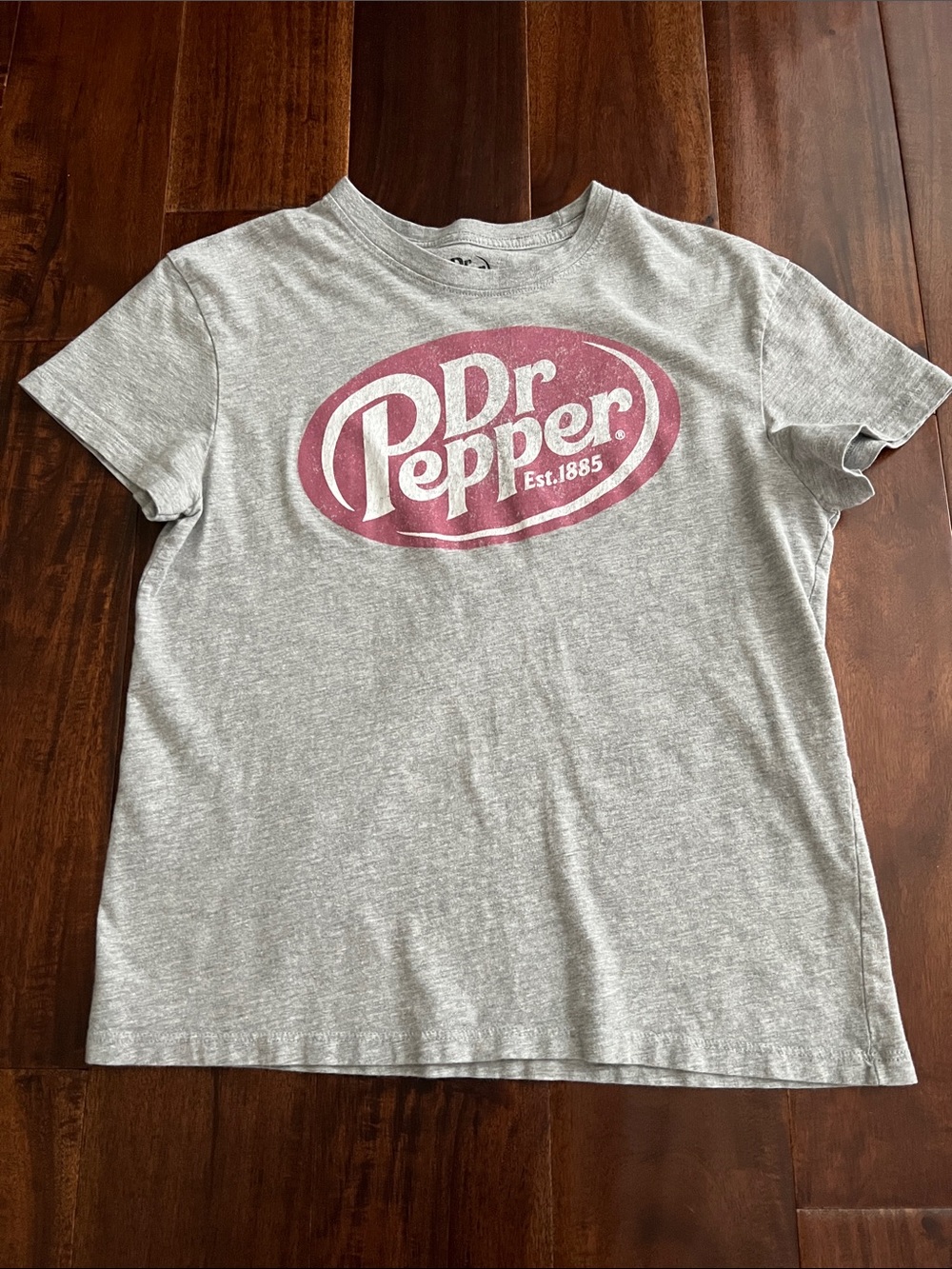 Dr Pepper Kids' Short Sleeve Tee Light Gray Dr Pepper Logo on the front